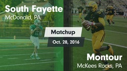 Matchup: South Fayette vs. Montour  2016