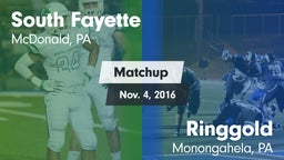 Matchup: South Fayette vs. Ringgold  2016