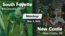 Matchup: South Fayette vs. New Castle  2016