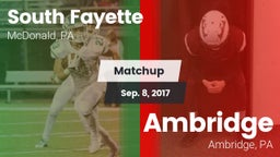 Matchup: South Fayette vs. Ambridge  2017