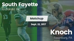 Matchup: South Fayette vs. Knoch  2017