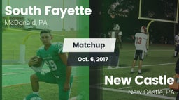 Matchup: South Fayette vs. New Castle  2017