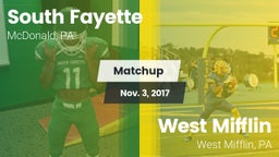 Matchup: South Fayette vs. West Mifflin  2017