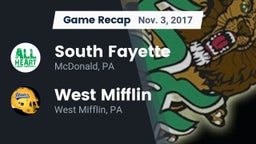 Recap: South Fayette  vs. West Mifflin  2017