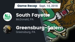 Recap: South Fayette  vs. Greensburg-Salem  2018