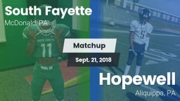 Matchup: South Fayette vs. Hopewell  2018