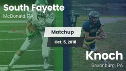 Matchup: South Fayette vs. Knoch  2018