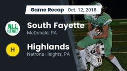 Recap: South Fayette  vs. Highlands  2018