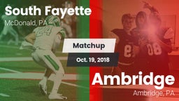 Matchup: South Fayette vs. Ambridge  2018