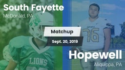 Matchup: South Fayette vs. Hopewell  2019