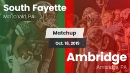 Matchup: South Fayette vs. Ambridge  2019