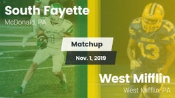 Matchup: South Fayette vs. West Mifflin  2019