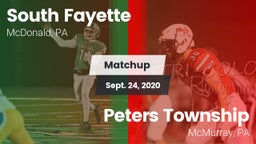 Matchup: South Fayette vs. Peters Township  2020