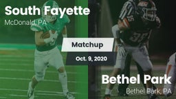 Matchup: South Fayette vs. Bethel Park  2020