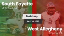 Matchup: South Fayette vs. West Allegheny  2020