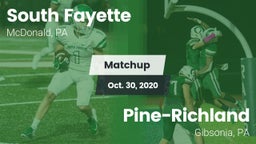 Matchup: South Fayette vs. Pine-Richland  2020