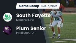 Recap: South Fayette  vs. Plum Senior  2022
