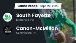 Recap: South Fayette  vs. Canon-McMillan  2023