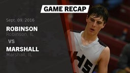 Recap: Robinson  vs. Marshall  2016