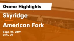 Skyridge  vs American Fork Game Highlights - Sept. 24, 2019