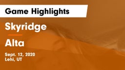 Skyridge  vs Alta  Game Highlights - Sept. 12, 2020