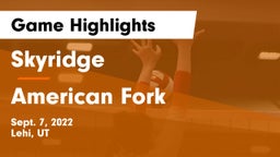 Skyridge  vs American Fork  Game Highlights - Sept. 7, 2022