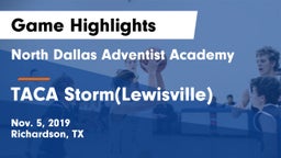 North Dallas Adventist Academy  vs TACA Storm(Lewisville) Game Highlights - Nov. 5, 2019