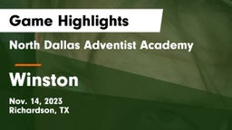 North Dallas Adventist Academy  vs Winston Game Highlights - Nov. 14, 2023