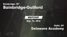 Matchup: Bainbridge-Guilford vs. Delaware Academy  2016
