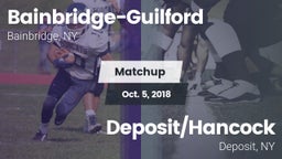 Matchup: Bainbridge-Guilford vs. Deposit/Hancock  2018