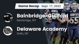 Recap: Bainbridge-Guilford  vs. Delaware Academy  2022