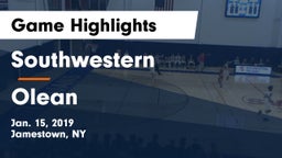 Southwestern  vs Olean  Game Highlights - Jan. 15, 2019