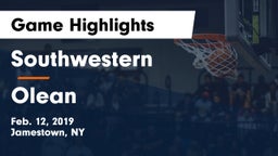 Southwestern  vs Olean  Game Highlights - Feb. 12, 2019