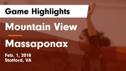 Mountain View  vs Massaponax  Game Highlights - Feb. 1, 2018