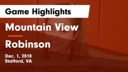 Mountain View  vs Robinson  Game Highlights - Dec. 1, 2018