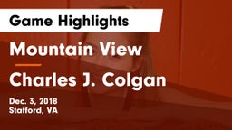 Mountain View  vs Charles J. Colgan Game Highlights - Dec. 3, 2018