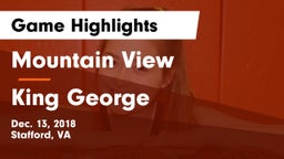 Mountain View  vs King George  Game Highlights - Dec. 13, 2018