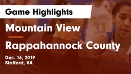 Mountain View  vs Rappahannock County  Game Highlights - Dec. 16, 2019