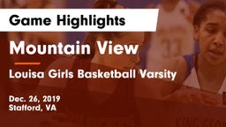 Mountain View  vs Louisa Girls Basketball Varsity Game Highlights - Dec. 26, 2019