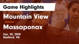 Mountain View  vs Massaponax  Game Highlights - Jan. 25, 2020