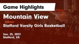 Mountain View  vs Stafford Varsity Girls Basketball Game Highlights - Jan. 25, 2022