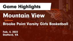 Mountain View  vs Brooke Point Varsity Girls Basketball Game Highlights - Feb. 4, 2022