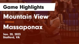 Mountain View  vs Massaponax  Game Highlights - Jan. 20, 2023