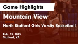 Mountain View  vs North Stafford Girls Varsity Basketball Game Highlights - Feb. 13, 2023