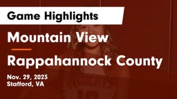 Mountain View  vs Rappahannock County  Game Highlights - Nov. 29, 2023