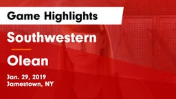 Southwestern  vs Olean  Game Highlights - Jan. 29, 2019