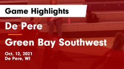 De Pere  vs Green Bay Southwest  Game Highlights - Oct. 12, 2021