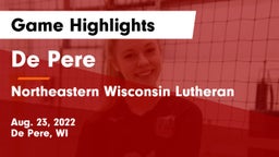 De Pere  vs Northeastern Wisconsin Lutheran  Game Highlights - Aug. 23, 2022