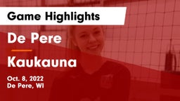 De Pere  vs Kaukauna  Game Highlights - Oct. 8, 2022
