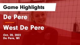 De Pere  vs West De Pere  Game Highlights - Oct. 20, 2022